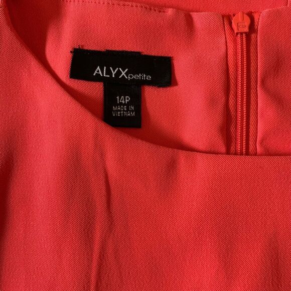 Alyx Coral Sleeveless Sheath Dress High Neck Size 14 Petite - Picture 4 of 8